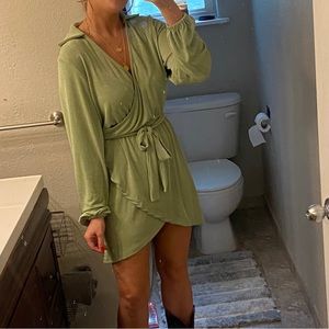 Green Wrap Dress